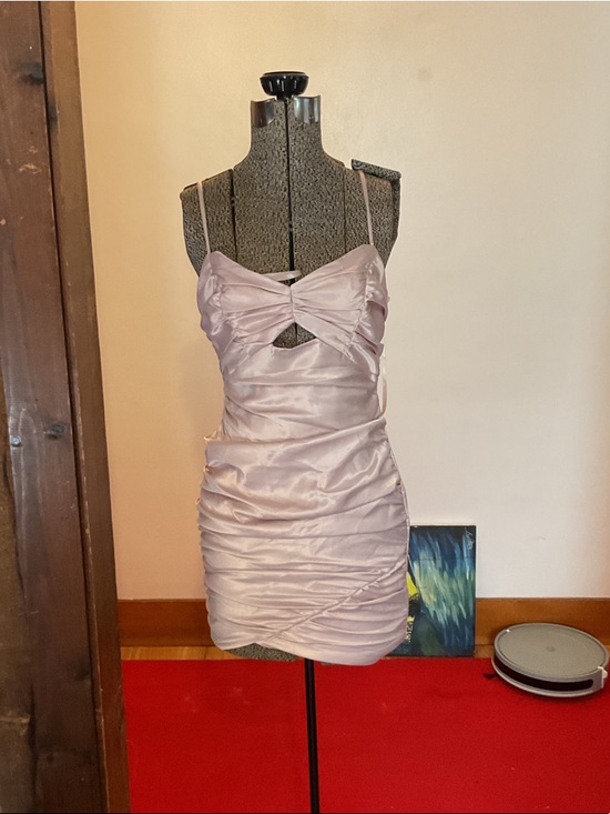 Angel Biba Dresses & Skirts - Angel Biba Lavender Ruched Mini Dress